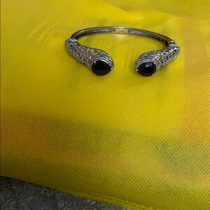 Sophisticated Silver and Black Women's Bracelet